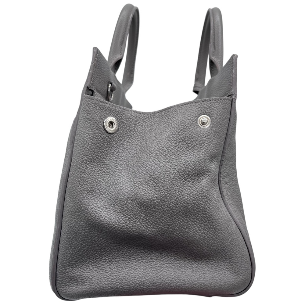 Saint Laurent Small Cabas Rive Gauche Grey Leather Tote Crossbody Bag - Picture 8 of 15